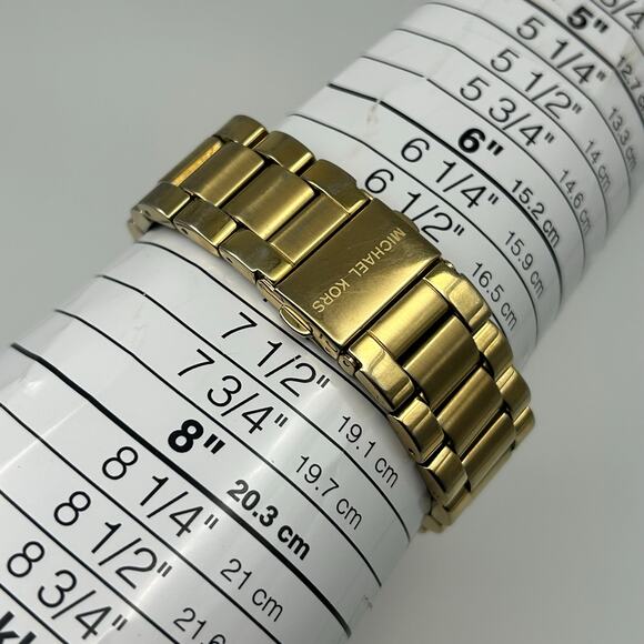 Michael Kors MK-6243 Gold Tone World Map Women’s Watch, 44mm Working - Picture 8 of 8